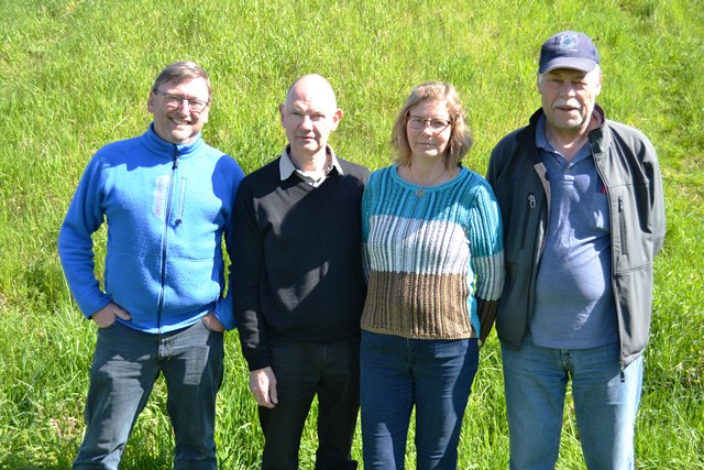 Den nye bestyrelse: Hans, Birger, Eva og Jesper